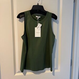 NWT Lafayette 148 New York Moss Green Tank Top | M